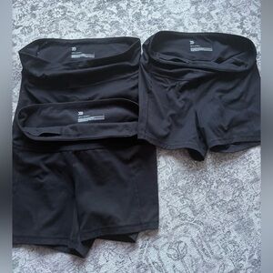 3 pairs of spandex shorts